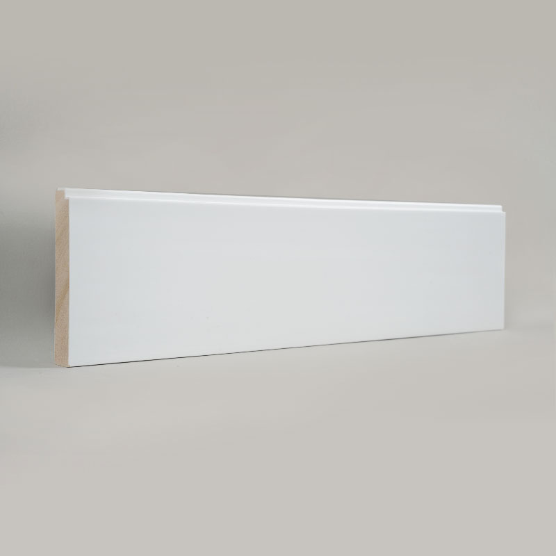 تخته دامن چوب کاج (پرکننده و رنگ شده) - سفید 3/5 اینچ x 3 15/16 اینچ - A1