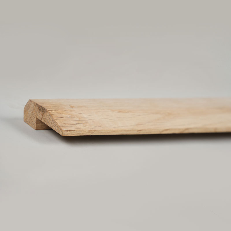 قالب گیری L-قطعه چوب بلوط سفید (رنگ ناتمام) - رنگ طبیعی بلوط 3/8 'x1 31/32'