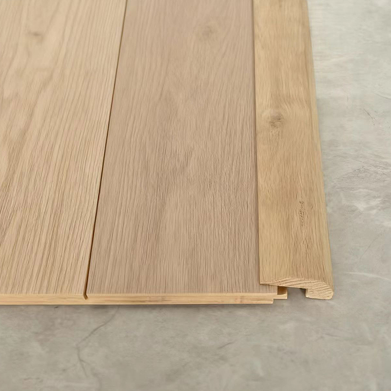 قالب گیری L-قطعه چوب بلوط سفید (رنگ ناتمام) - رنگ طبیعی بلوط 3/8 'x1 31/32'